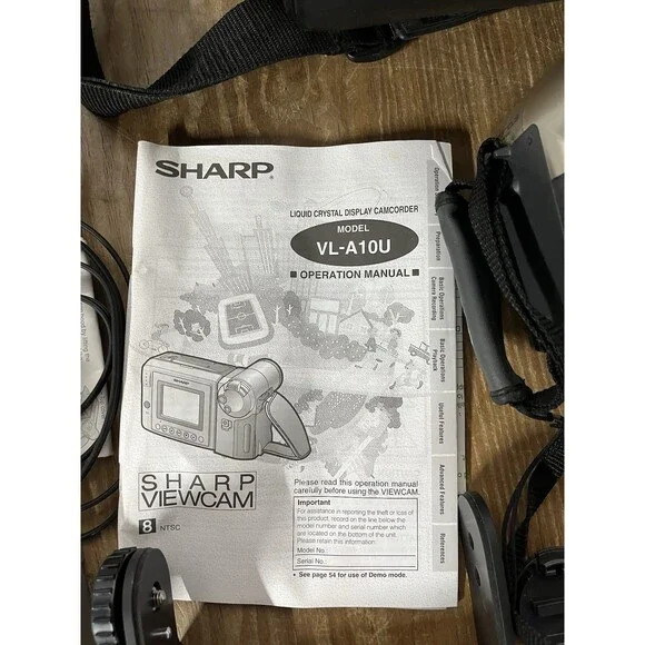 Sharp VL-A10 VL-A10U 8mm Video8 Camcorder Player Camera Video Transfer Untested
